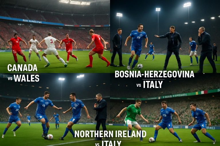 découvrez notre analyse complète et nos pronostics pour les matchs canada vs pays de galles, bosnie-herzégovine et italie vs irlande du nord lors de la coupe du monde 2026, avec des perspectives détaillées pour chaque rencontre.